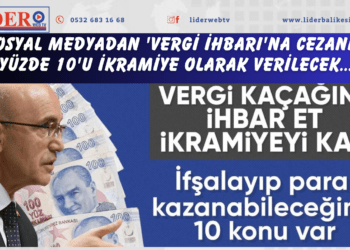 Sosyal medyadan ‘vergi ihbarı’na cezanın yüzde 10’u ikramiye olarak verilecek…
