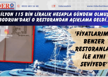 1 milyon 115 bin liralık hesapla gündem olmuştu: Bodrum’daki o restorandan açıklama geldi: ‘Fiyatlarımız benzer restoranlar ile aynı seviyede’