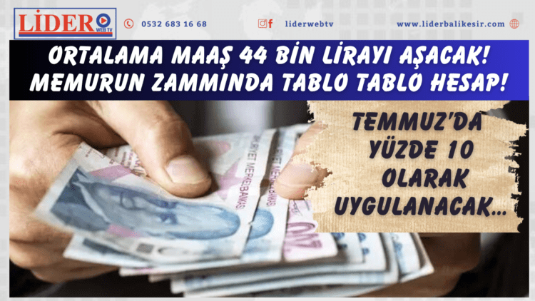 Ortalama maaş 44 bin lirayı aşacak! Temmuz’da yüzde 10 olarak uygulanacak…