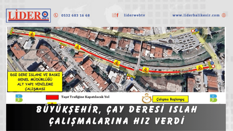 Büyükşehir, Çay Deresi ıslah çalışmalarına hız verdi