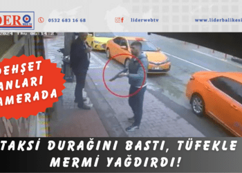 Taksi durağını bastı, tüfekle mermi yağdırdı!