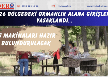 26 bölgedeki ormanlık alana girişler yasaklandı