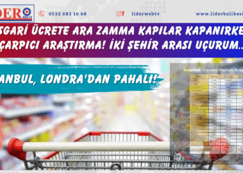 Asgari ücrete ara zamma kapılar kapanırken çarpıcı araştırma! İki şehir arası uçurum: İstanbul, Londra’dan pahalı!