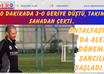 Antalyaspor’da Alex dönemi sancılı başladı… 20 dakikada 3-0 geriye düştü, takımı sahadan çekti..