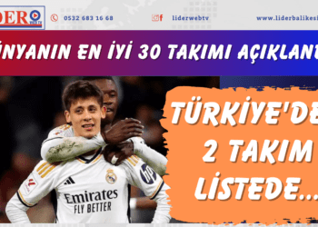 Dünyanın en iyi 30 takımı açıklandı! Türkiye’den 2 takım listede…