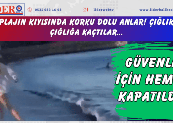 Plajın kıyısında korku dolu anlar! Çığlık çığlığa kaçtılar… Güvenlik için hemen kapatıldı..