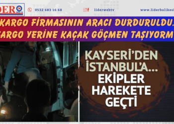 Kargo firmasının aracı durduruldu… Kargo yerine kaçak göçmen taşıyormuş