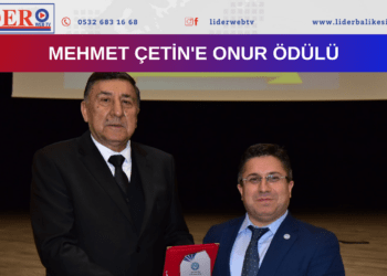 MEHMET ÇETİN’E ONUR ÖDÜLÜ