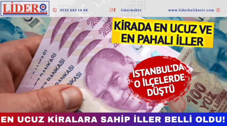 En ucuz kiralara sahip iller belli oldu!