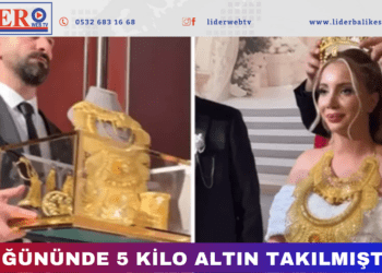 Düğününde 5 kilo altın takılmıştı…