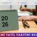 2026 resmi tatil takvimi belli oldu!