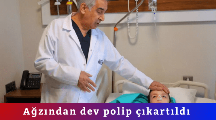  Ağzından dev polip çıkartıldı