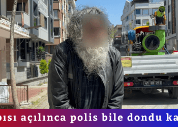 Kapısı açılınca polis bile dondu kaldı