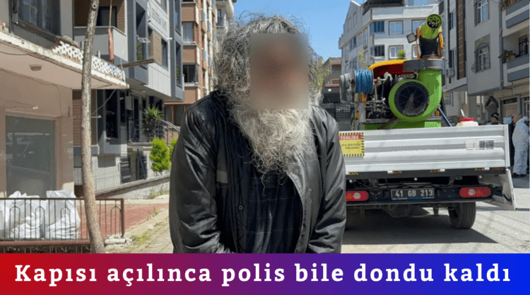 Kapısı açılınca polis bile dondu kaldı