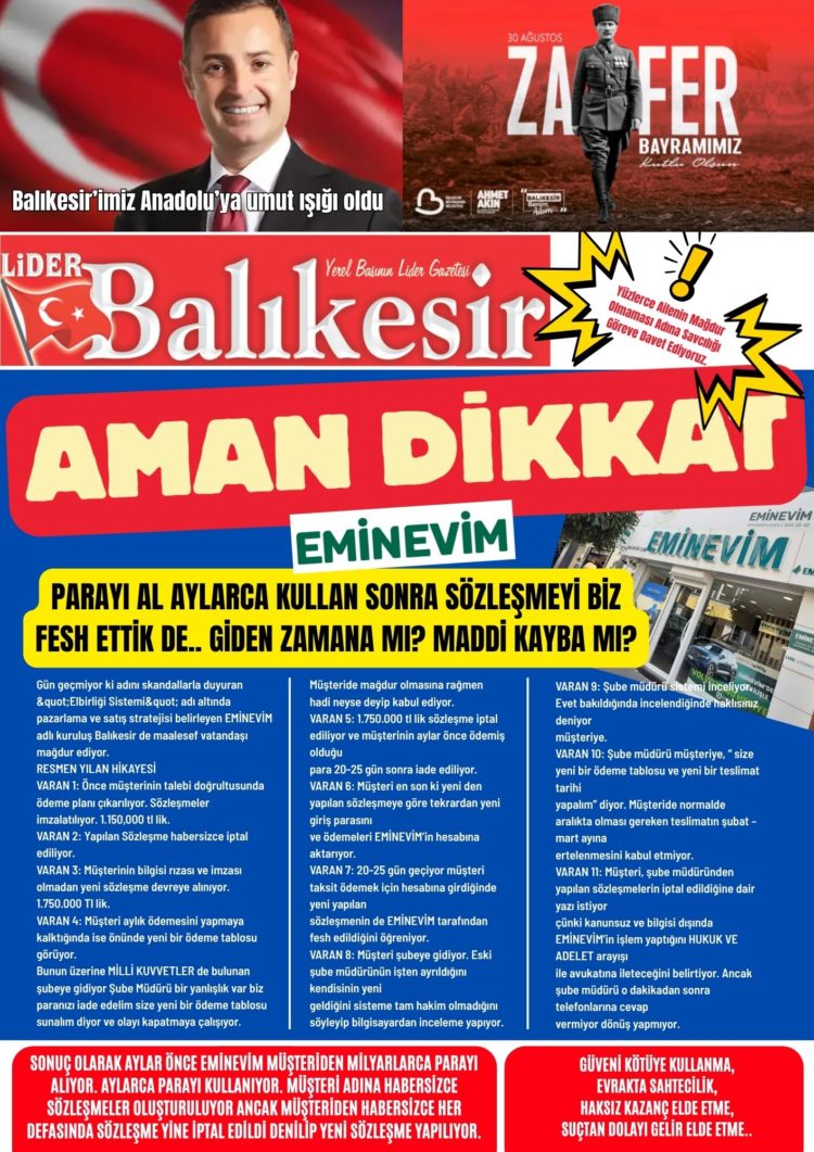 AMAN DİKKAT PARAYI AL AYLARCA KULLAN SONRA SÖZLEŞMEYİ BİZ FESH ETTİK DE.. GİDEN ZAMANA MI? MADDİ KAYBA MI?