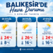 25–26-27 Eylül 2026 HAVA DURUMU