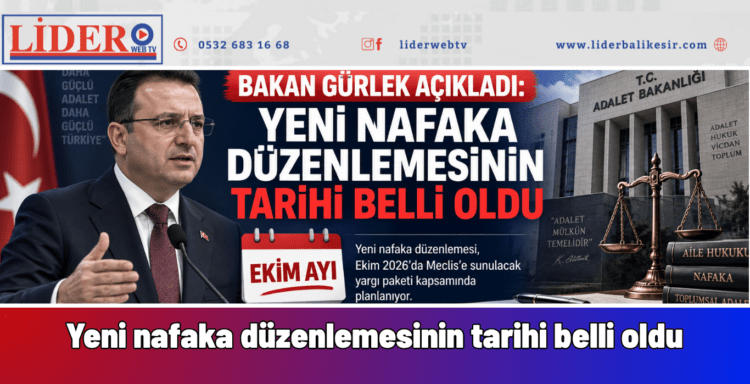 Bakan Gürlek açıkladı: Yeni nafaka düzenlemesinin tarihi belli oldu