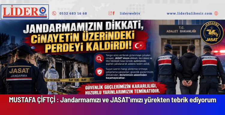 JANDARMAMIZIN DİKKATİ, CİNAYETİN ÜZERİNDEKİ PERDEYİ KALDIRDI!