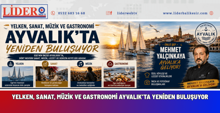 YELKEN, SANAT, MÜZİK VE GASTRONOMİ AYVALIK’TA YENİDEN BULUŞUYOR