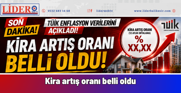 TÜİK enflasyon verilerini açıkladı: Kira artış oranı belli oldu.