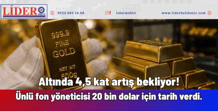 Altında 4,5 kat artış bekliyor! Ünlü fon yöneticisi 20 bin dolar için tarih verdi