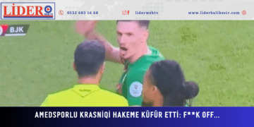 Amedsporlu Krasniqi hakeme küfür etti: F**k off…