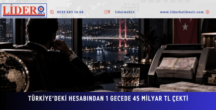 Türkiye’deki hesabından 1 gecede 45 milyar TL çekti