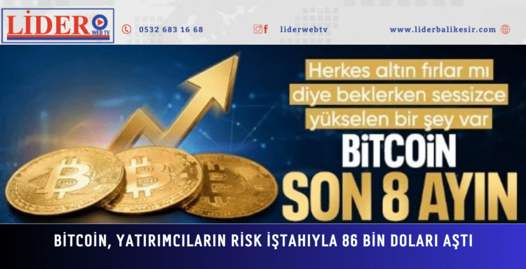 Bitcoin, yatırımcıların risk iştahıyla 86 bin doları aştı