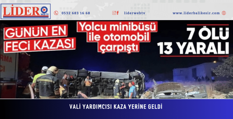 Yolcu minibüsü ile otomobil çarpıştı: Çok sayıda ölü ve yaralı var