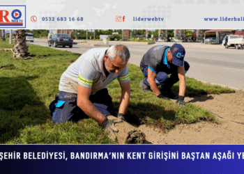 Büyükşehir Belediyesi, Bandırma’nın kent girişini baştan aşağı yeniledi