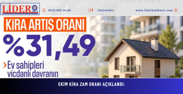 Ekim kira zam oranı açıklandı: Yüzde 31,49