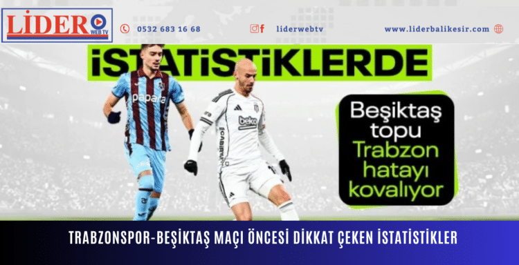 Trabzonspor-Beşiktaş maçı öncesi dikkat çeken istatistikler